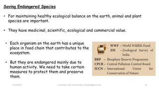Class 8 Science: Conservation of plants and animals | PPTX