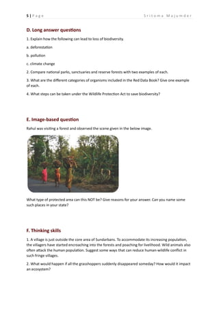 CBSE Grade 8 Science(Biology) Conservation of Plants and Animals ...