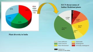 Plant diversity in India
IUCN threat status of
Indian Medicinal plants
 