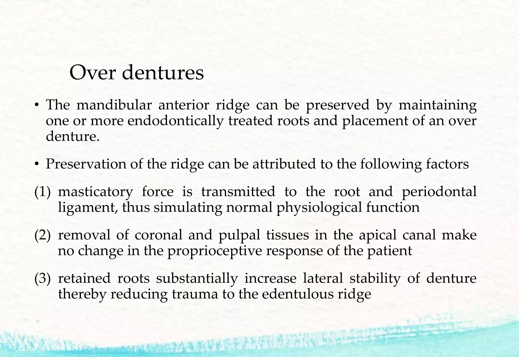 Conservative prosthodontic procedures to improve mandibular denture ...