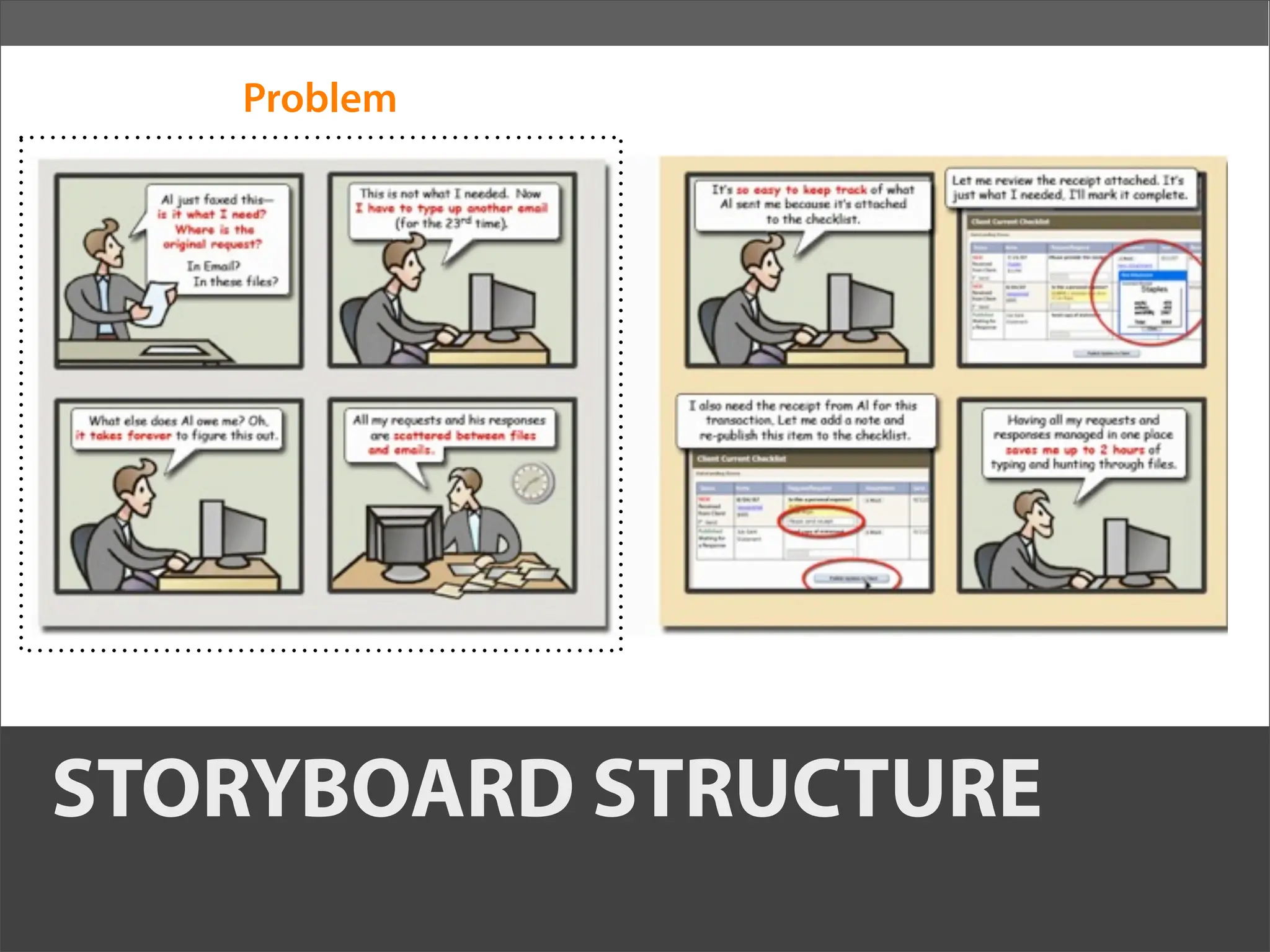 Problem




STORYBOARD STRUCTURE
 