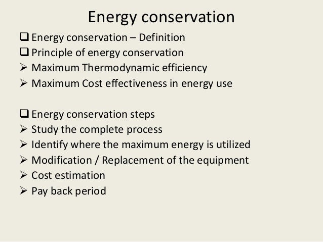 Conserve Energy