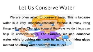 Conserve Example Conserving Water | PPTX
