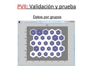 PVII : Validación y prueba                                                           Datos por grupos 