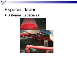 Especialidades Sistemas Especiales: 