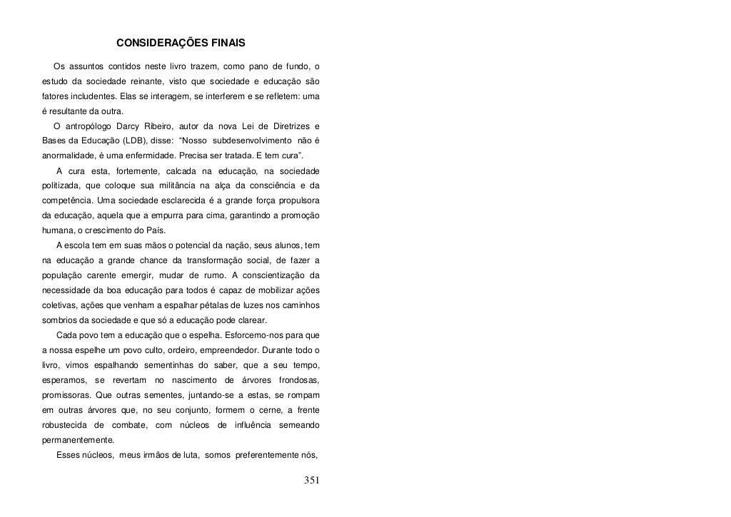 Considerações Finais E Conclusão é A Mesma Coisa