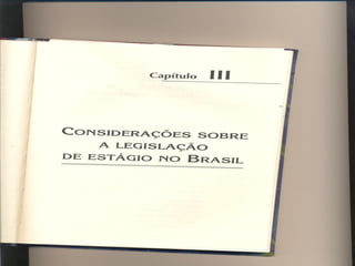 Considerações sobre a legislação de estágio no brasil