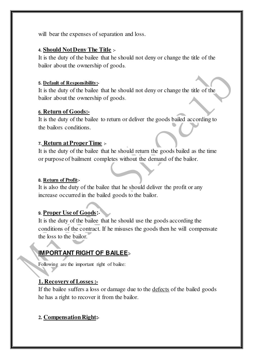 Consideration Consideration