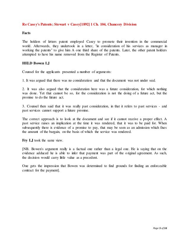 Consideration case law