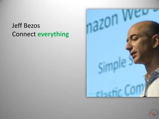 Jeff Bezos
Connect everything
http://www.flickr.com/photos/zippy/2430495092
 