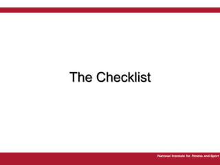 The Checklist