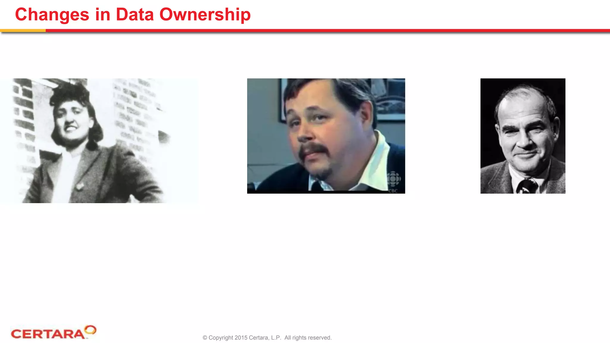 © Copyright 2015 Certara, L.P. All rights reserved.
Changes in Data Ownership
 