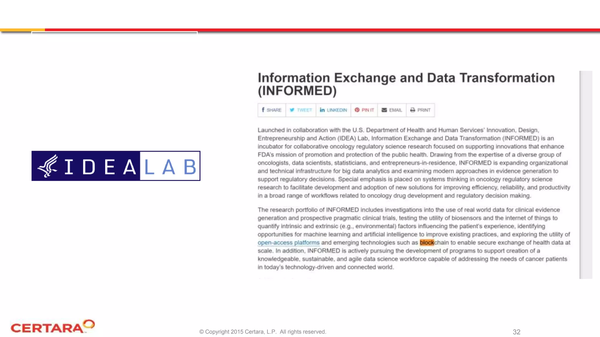 © Copyright 2015 Certara, L.P. All rights reserved. 32
 