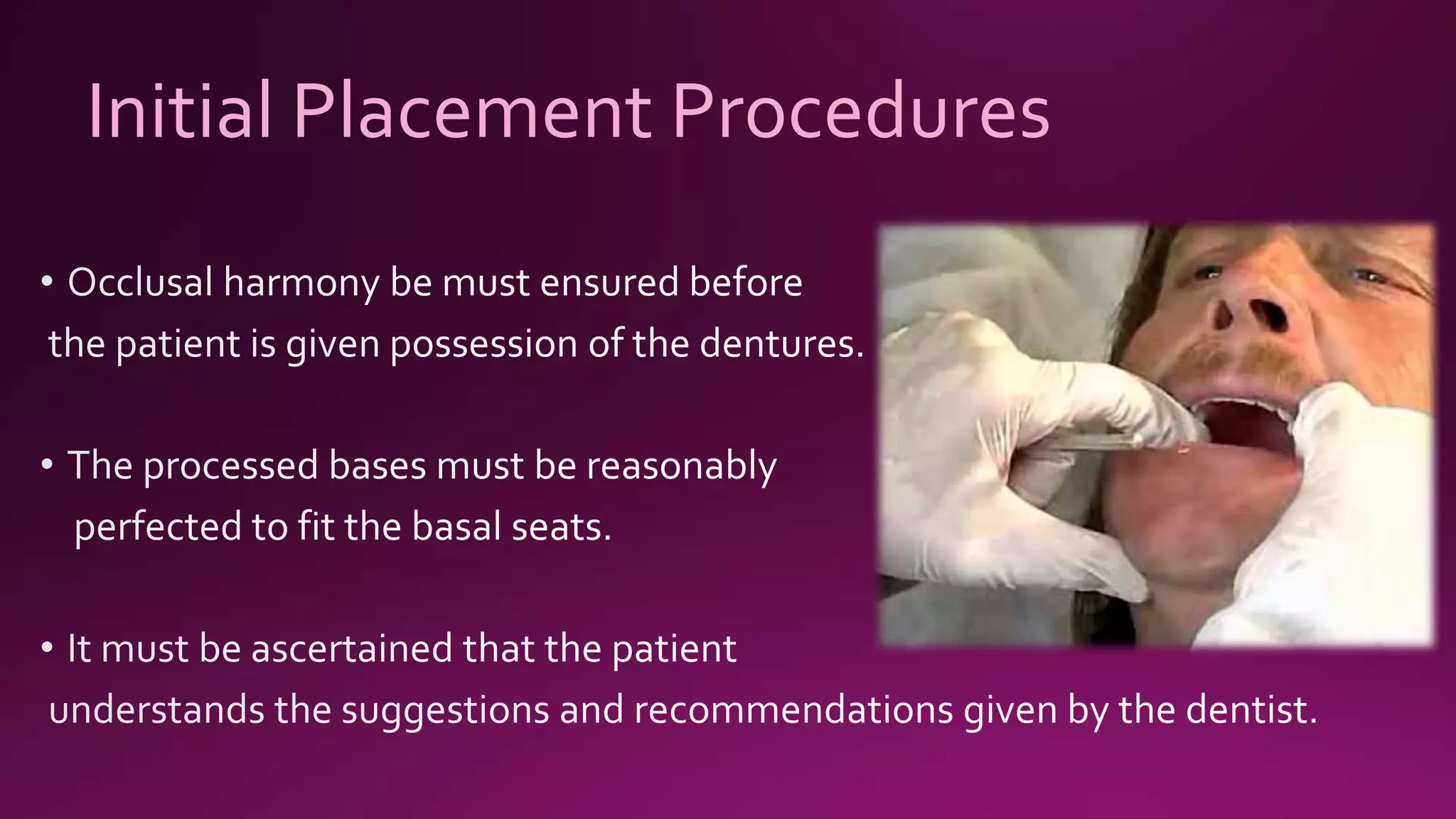 Initial Placement Procedures
 