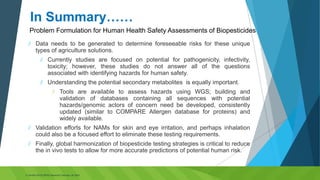 Considerations for Problem Formulation for Human Health Safety ...