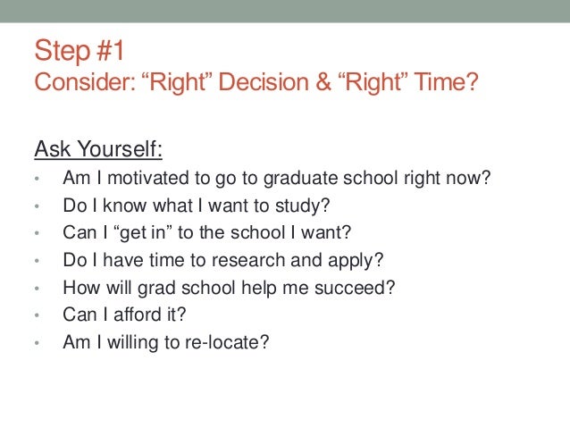 considering grad school