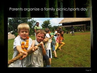 Parents organize a family picnic/sports day




                                         Page 70
 