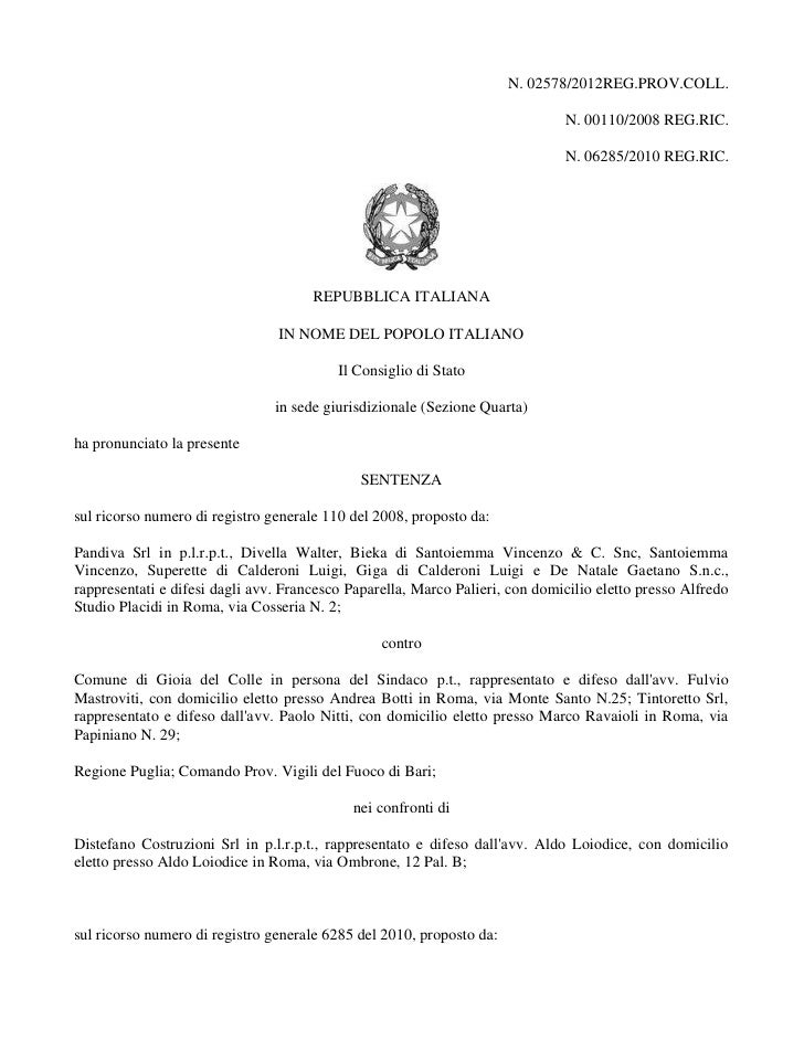 Consiglio di stato sentenza coop Consiglio di stato sentenza coop
