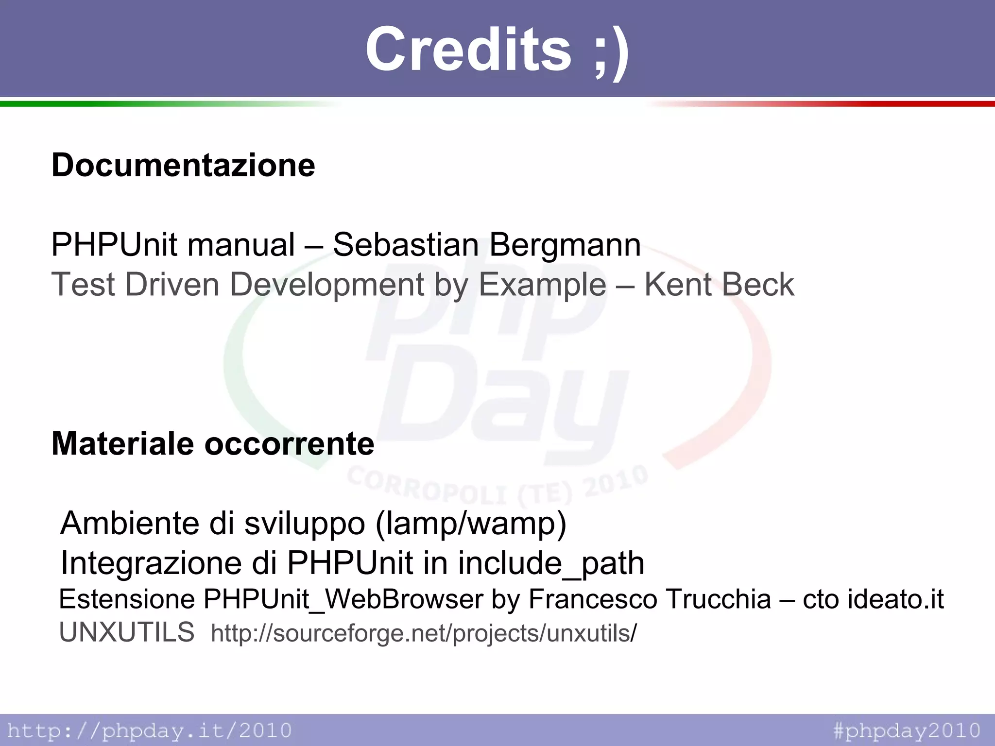 Consigli per iniziare TDD Ok,  red ,  green , prima i test e poi il codice … …  Ma  come inizio i test , se  non ho codice da testare ? E poi la console di windows è in bianco e nero! 