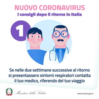 Consigli per i viaggiatori prima e dopo essere stati nelle aree colpite dal nuovo coronavirus