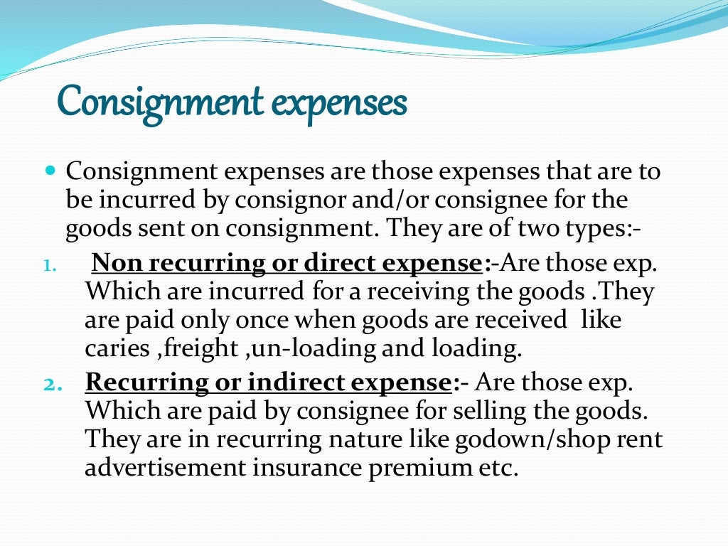 Consignment