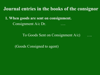 Consignment Inventory Journal Entry Consignment eng. - copy | PPT