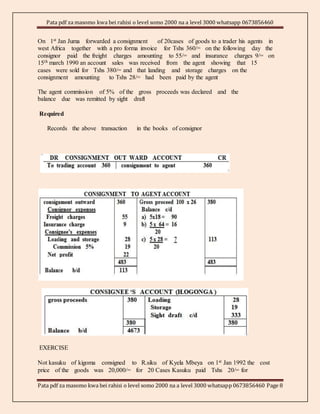 Consignment account | DOCX