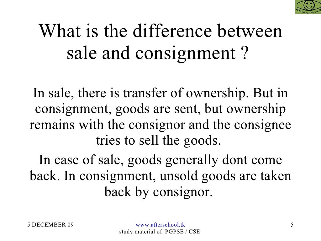 Consignment and joint venture accounting aspects