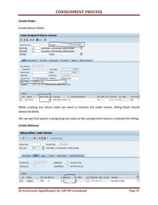 how to create a “consignment note” from the client... Consignment process | PDF