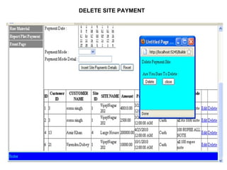 DELETE SITE PAYMENT 
