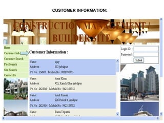 CUSTOMER INFORMATION: 