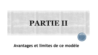Avantages et limites de ce modèle
 