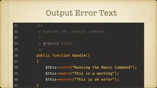 Output Error Text
 