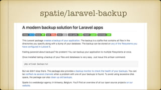 spatie/laravel-backup
 