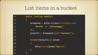 List items in a bucket
 
