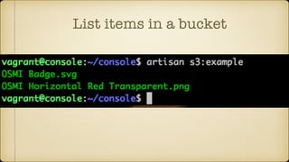 List items in a bucket
 