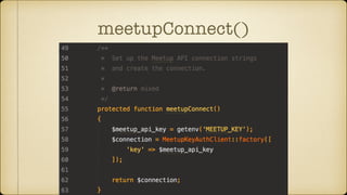 meetupConnect()
 