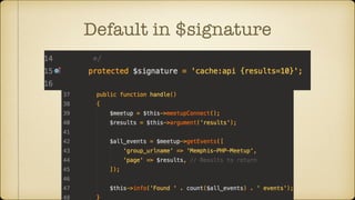 Default in $signature
 