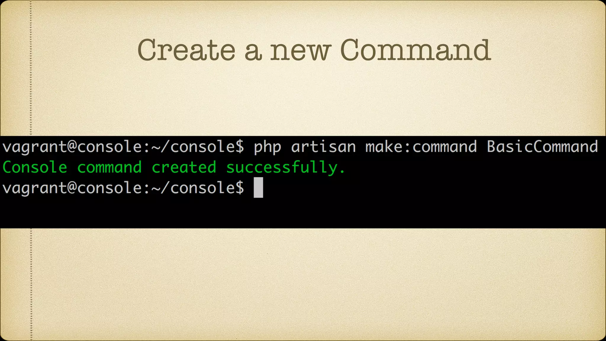 Create a new Command
 