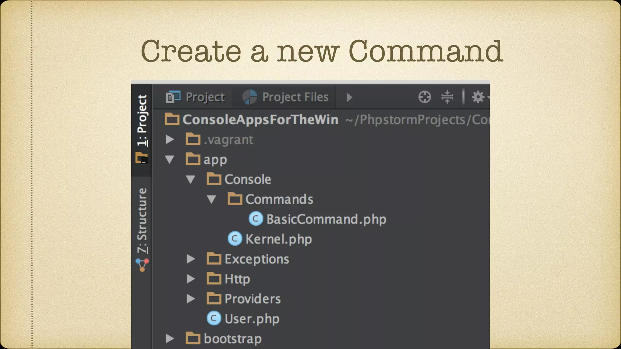 Create a new Command
 