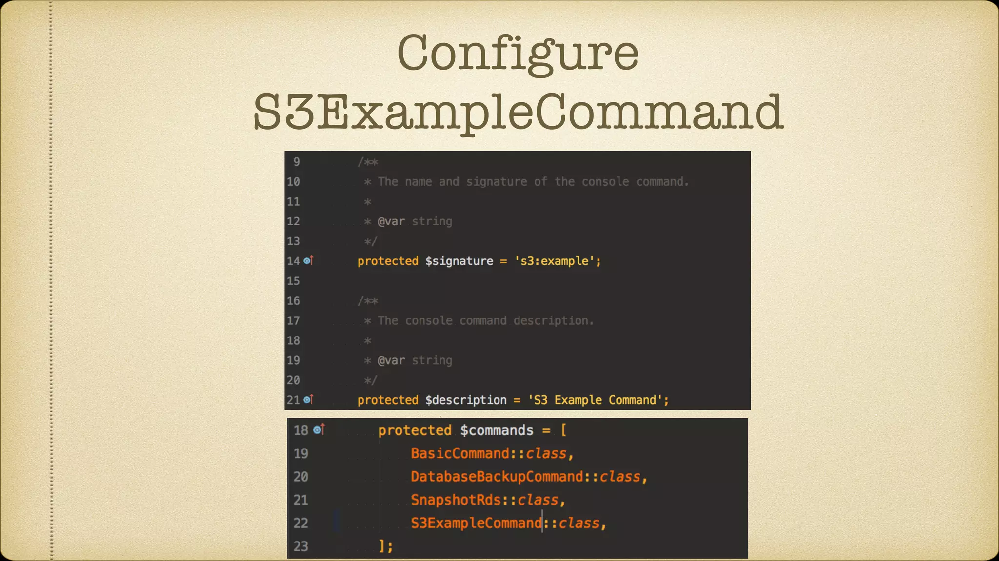 Configure
S3ExampleCommand
 