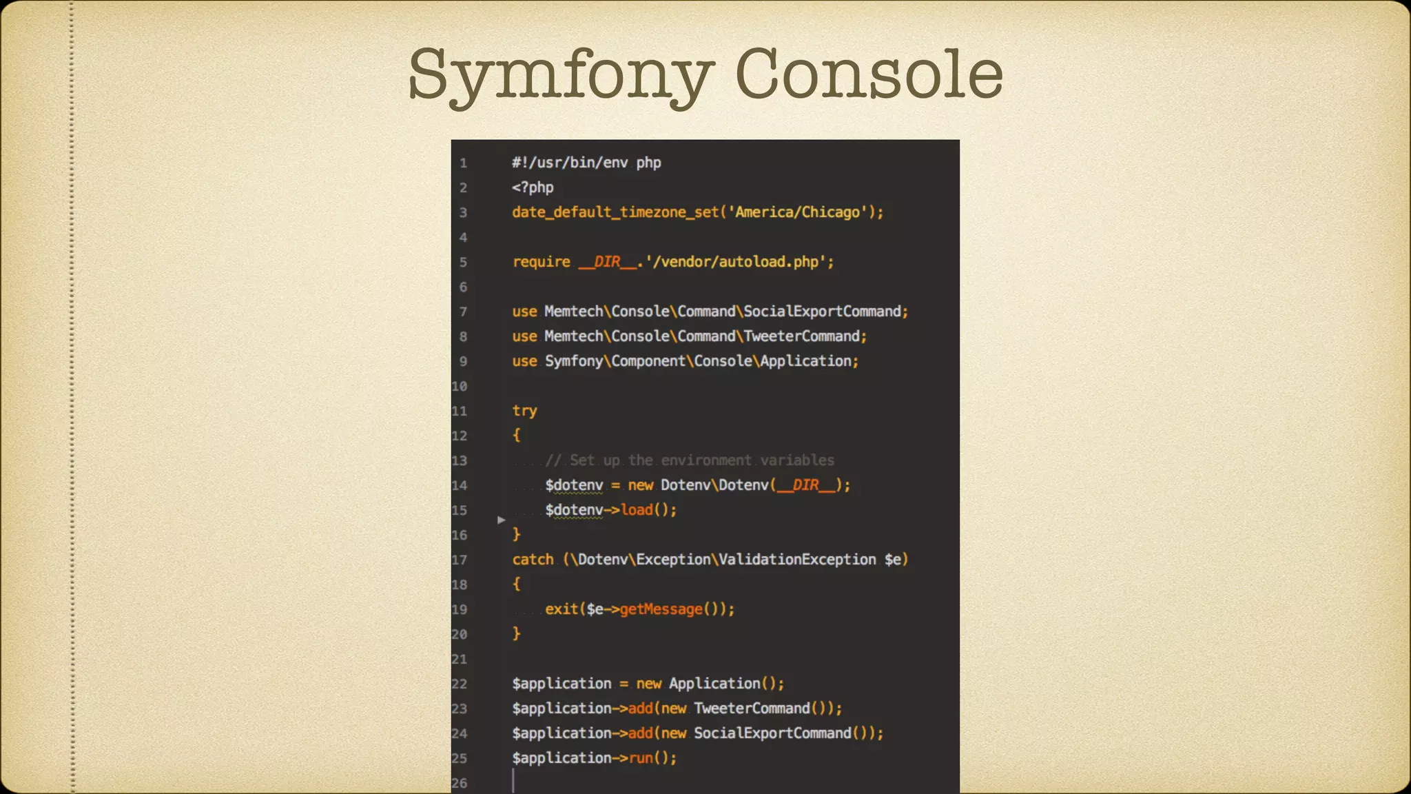 Symfony Console
 
