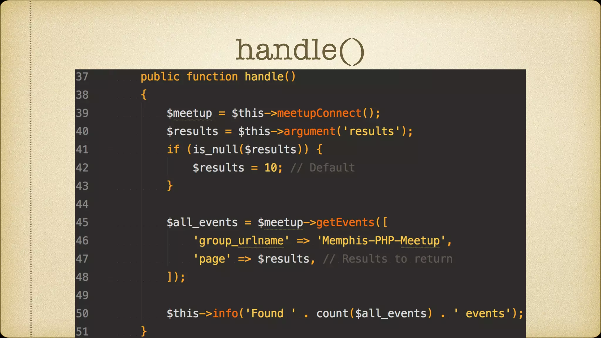 handle()
 