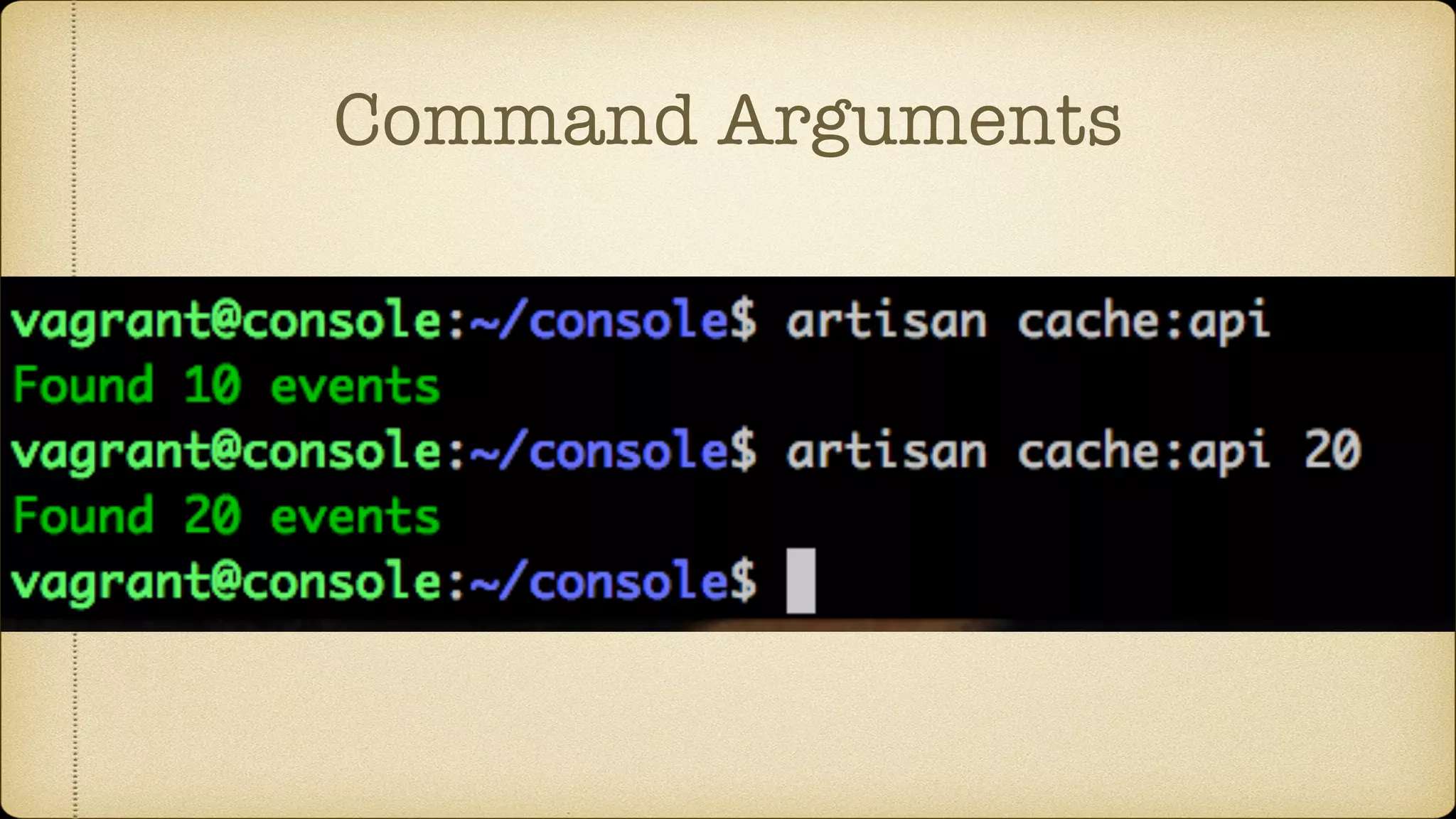 Command Arguments
 