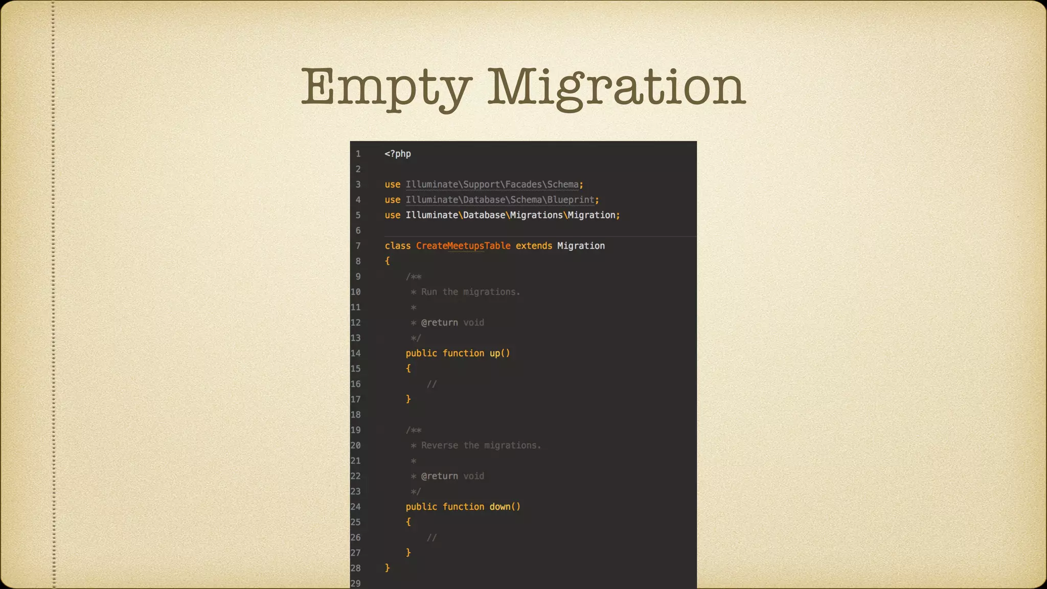 Empty Migration
 