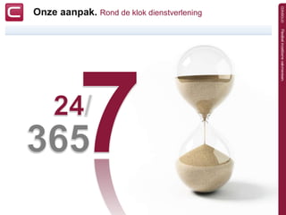 Onze aanpak. Rond de klok dienstverlening
 