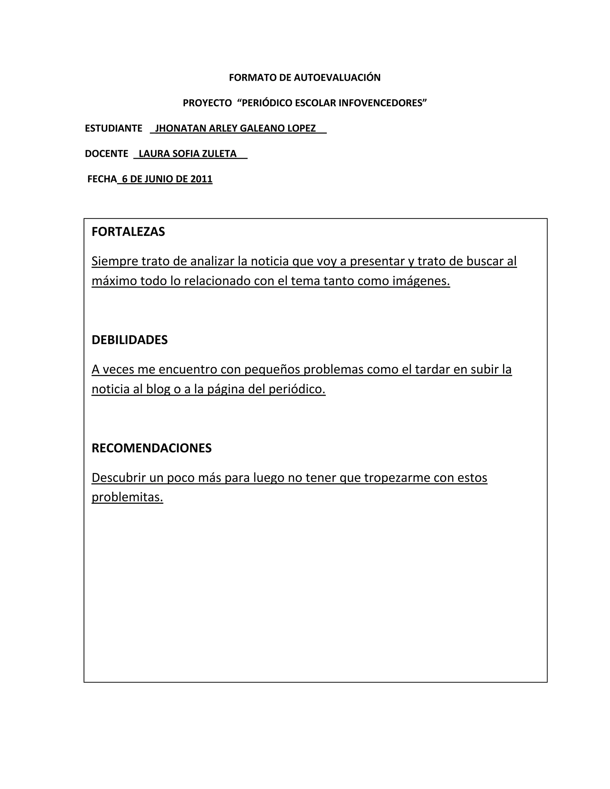 Consolidado autoevaluación 2