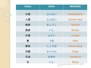 Consolidated jlpt n3 level kanji words for learners from nihongo sou ...