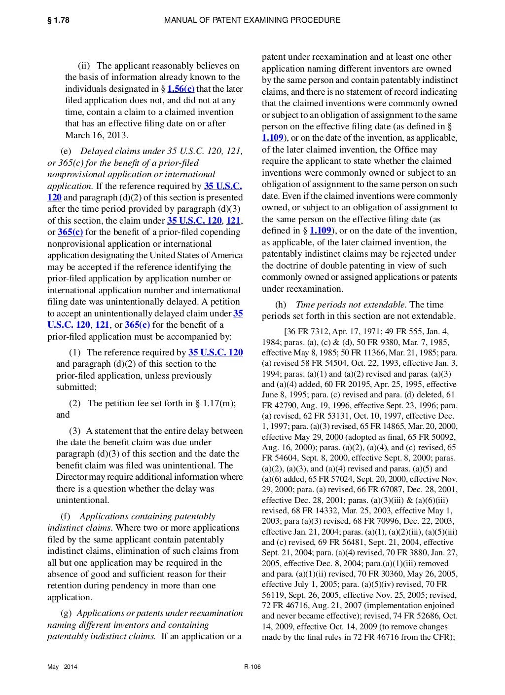 Consolidated Patent Rules Manual of Patent Examining Procedure Title