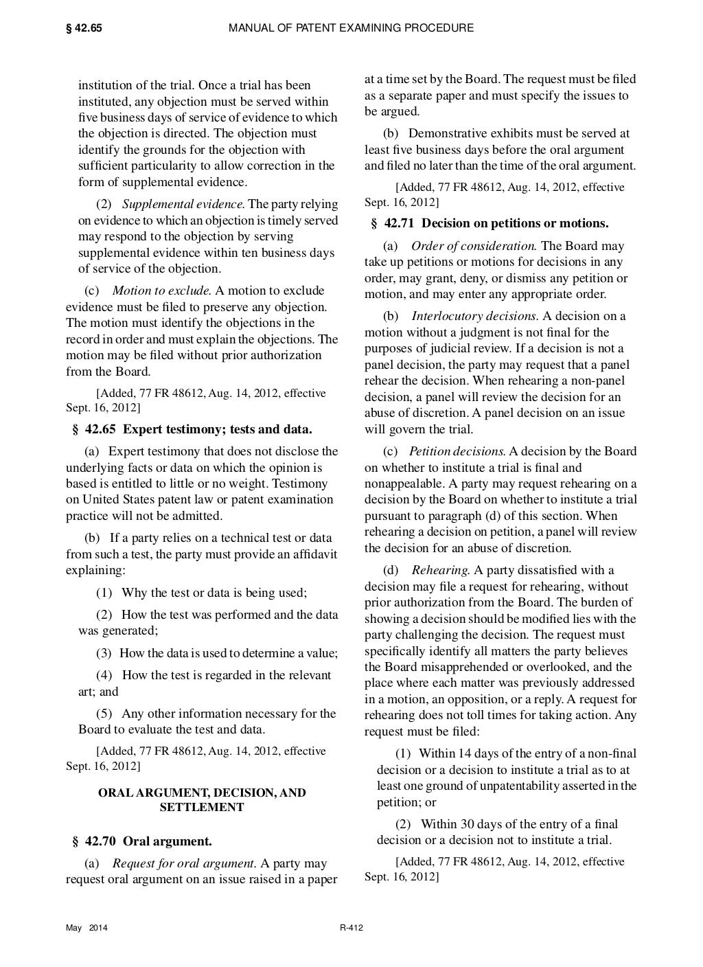 Consolidated Patent Rules Manual of Patent Examining Procedure Title